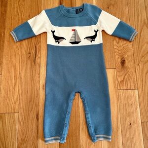 Janie and Jack Knit Long Sleeve Onesie, 6-12 Months